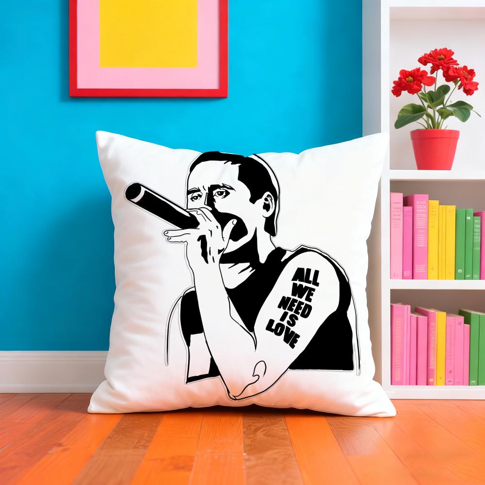 CCanserbero Singer Pillow Case Cushion Cover Soft EasyWash Pillow Case Versatile For Couch Bed Travel And Office