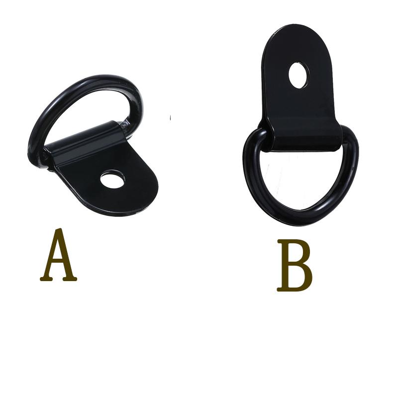 10pcs Stainless Steel D Shape Pull Hook Tie Down Anchors Ring Iron Cargo Tie Down Ring for Truck Trailers Boats Accessories