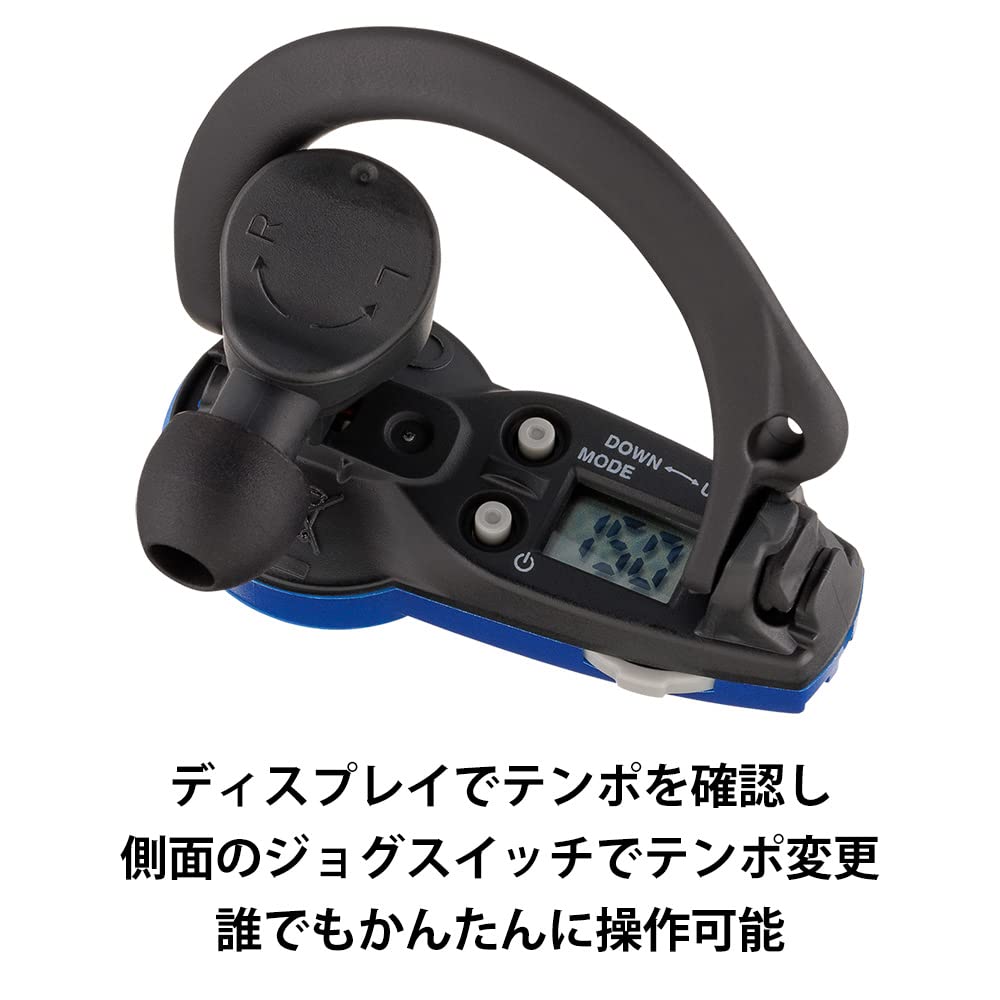 KORG DM-1 BL Метроном-наушник для спорта и тренировок, разработан совместно с дизайнером Dribble Масакадзу Окабе, синий, идеально подходит для тренировок на открытом воздухе