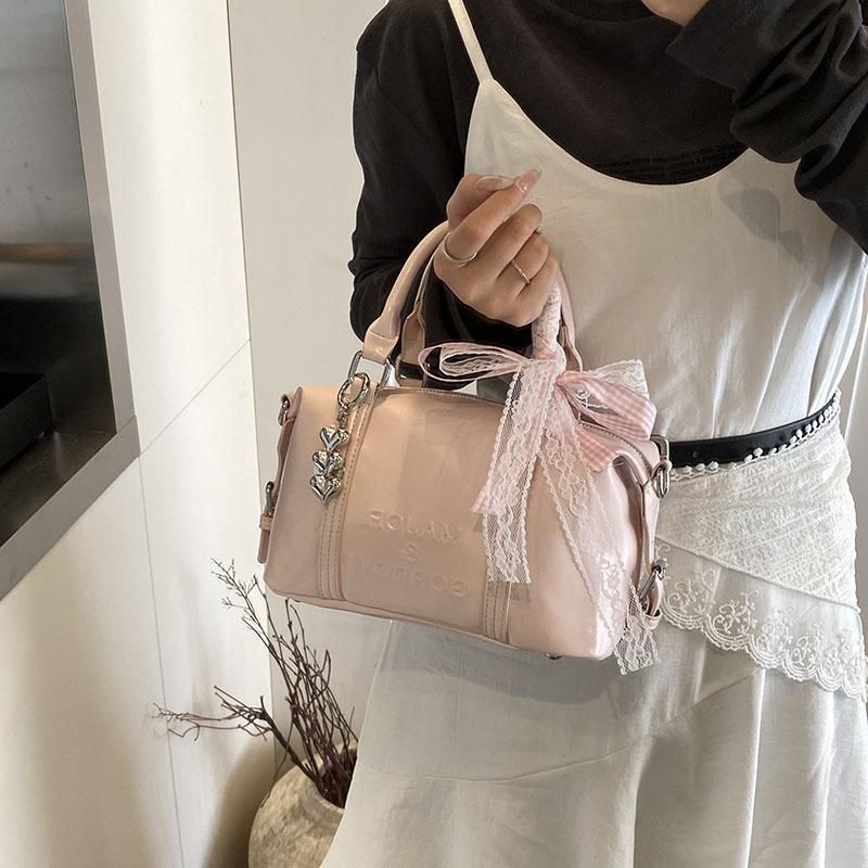 Модная нишевая сумка-боулинг для ручной носки женская 2025 новая трендовая корейская версия, высококачественная сумка на плечо, универсальная сумка-мессенджер