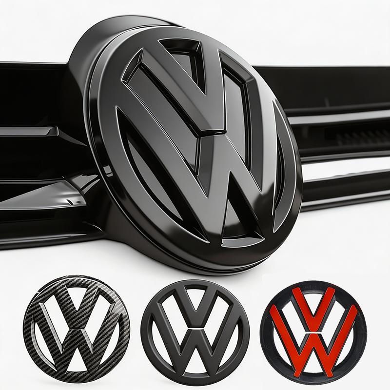 VW Polo Golf 4 5 Valve Stems Caps Volkswagen Car Logo Front Grille Rear Trunk Decoration Sticker For VW GTI Golf MK6 MK7 Polo Passat CC Tiguan T-