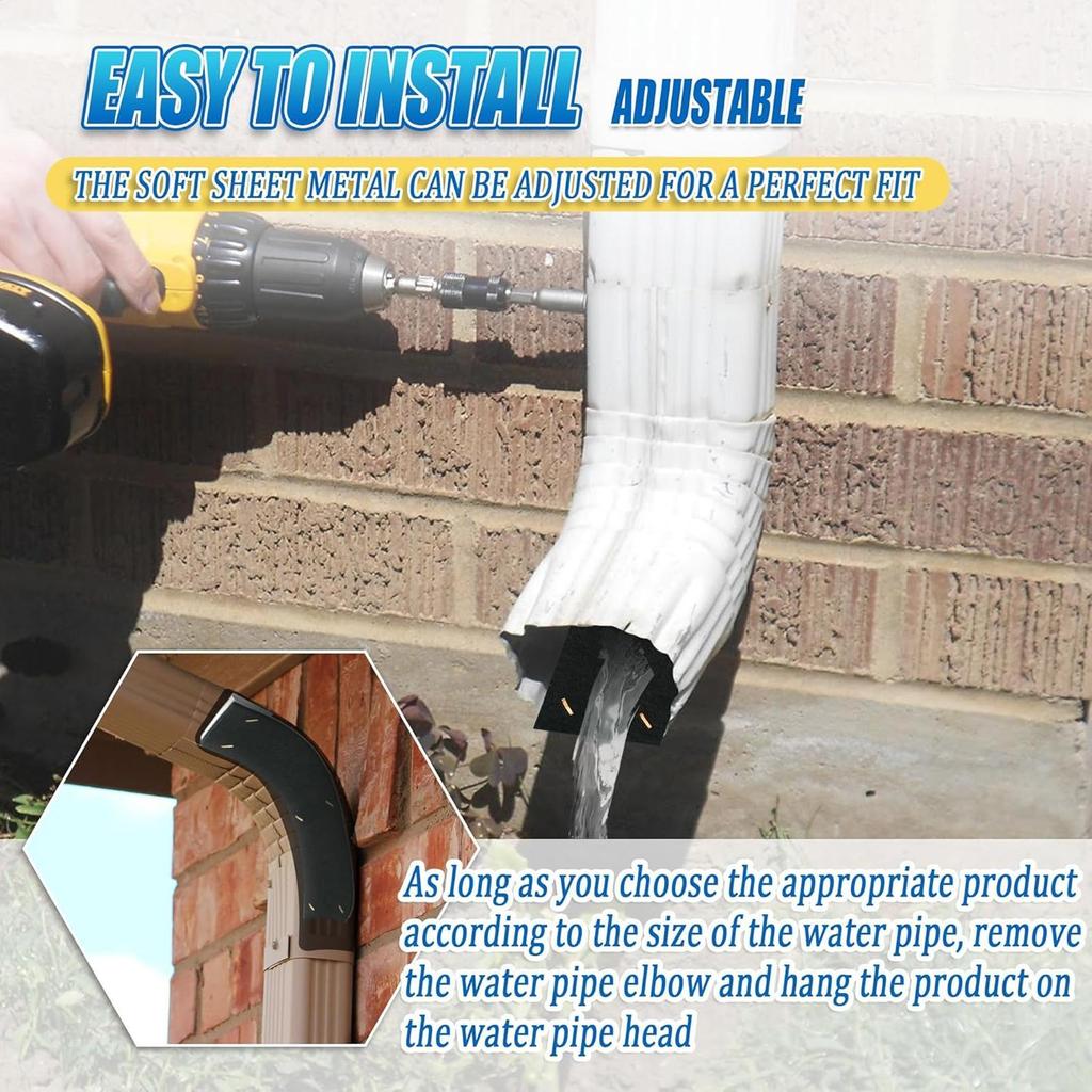 Gutter Noise Dampener 2x Portable Gutter SilencerInsert Adjustable Drainage Ditch Noise Reducer Gutter Noise Dampers