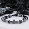 Obsidian Cross Bracelet Chinese Black Eight Billiard Bracelet Opal Beaded Student Party Bracelet