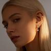 3/5/6Pcs Copper Geometry Huggie Hoop Earrings Set Daily Wear Gold Silver Color Zircon Ear Piercing Earring Wedding Jewelry Gifts
