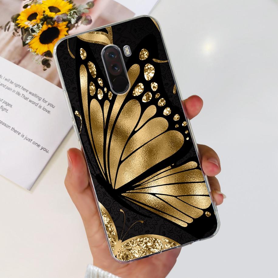 Чехол для Xiaomi Pocophone F1 Poco F1 Модный чехол с цветами Мягкий силиконовый тонкий чехол для телефона для xiaomi Pocophone F1 Global F 1 Funda