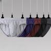 Underwear Men's Briefs Solid Color Undies Breathable Underpants Mid-waist Panties L XL 2XL 3XL 4XL