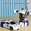 Детская игрушечная машинка Мальчик Игрушечная машинка-трансформер с одной кнопкой Машина-робот-столкновение Инерционная машина-столкновение Полицейская машина Гоночная машина