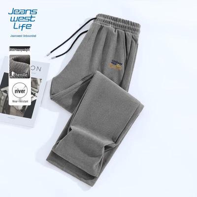 JEANSWEST LIFE Мужские повседневные брюки прямого кроя из велюра для весны/осени