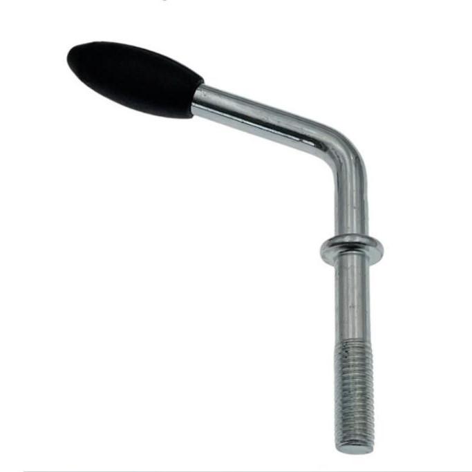 Trailer Jack Manual Winch Handle with Galvanized For M12 Thread Clamp Pipe Fitting Suitable for Reliable Trailer Maintenance