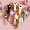 4/8pcs Wool Flower Elasticity Hair Band Elastic Telephone Wire Line Floral Hair Rope For Kid Scrunchies Headbands Headwear