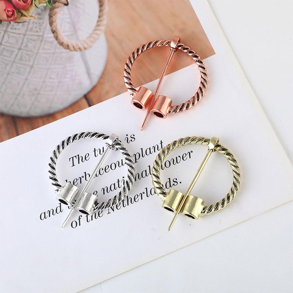Брошь в стиле викингов Twists Knotted Fibula для женщин, булавка для шали, корейские украшения, аксессуары, булавка для плаща