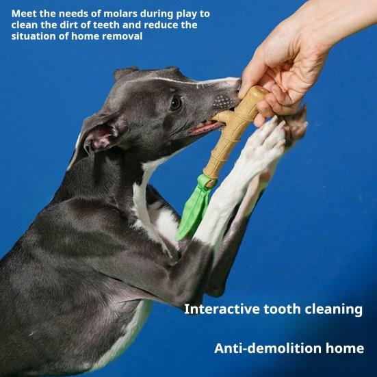 Игрушка для жевания собак в форме бамбука, молярная палочка для агрессивного жевания, неразрушимая