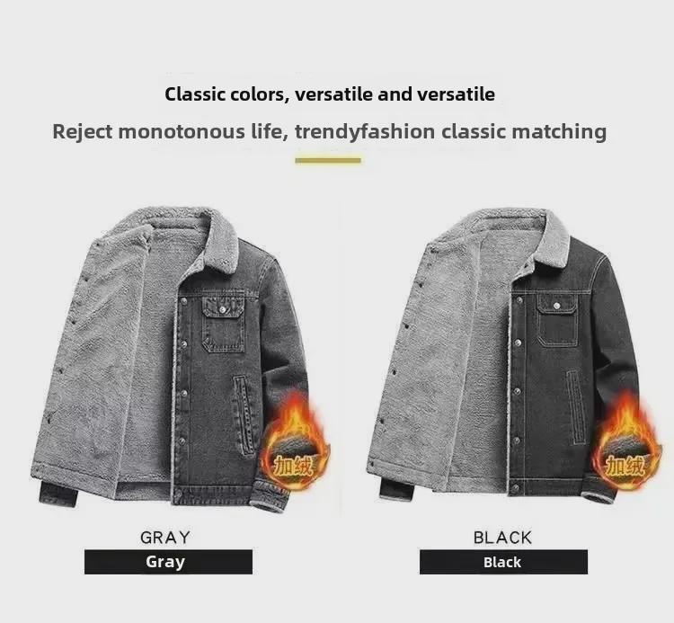 Мужская зимняя куртка пилота с бархатной подкладкой - толстое рабочее пальто из овчины, большой размер