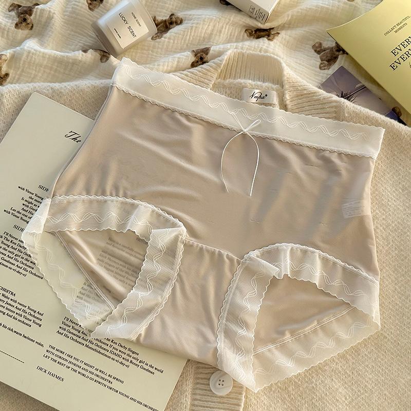 Women's High Waist Lace Lace Mesh Sexy Pure Air Lift Hip Breathable Underwear