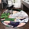 1 шт. Ковер круглый Hunter x Hunter Killua & Gon - Коврик для стула с дизайном из аниме-мультфильма, нескользящий ковер для офиса, домашнего декора, гостиной