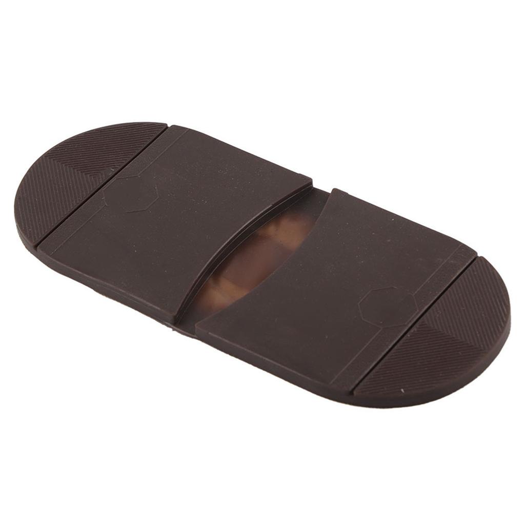 Leather Shoes Rubber Wearproof Outsoles Handmade Shoes Repair Half Sole (Brown Heel)