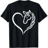 Heart Horse Cute Love Equestrian T Shirts Men Women Pure Cotton Humor Streetwear Tee Shirt Short Sleeve Unisex Loose Clothing