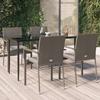 VidaXL Garden Dining Furniture and Cushions 5 Pcs Black and Grey 3185127