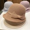 Fisherman's Hat Summer Women's Fashion Big Bow Sunscreen and Sunshade Hat Asymmetric UV Protection