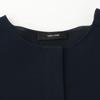 YOKOCHAN 2011 YCB-323-393 Navy Half Sleeve Frill Trim Blouse tops 38 NavyUsed