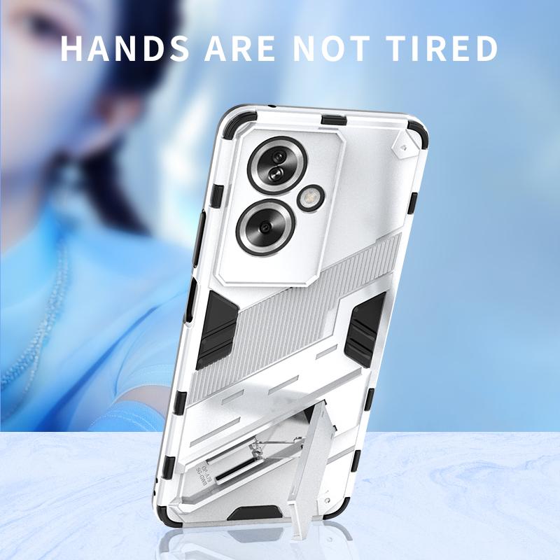Для Oppo A79 A38 A18 A58 A78 A17 A97 A57 A57e 5G Punk Armor противоударный бампер прочный прорезиненный ПК подставка держатель чехол чехол