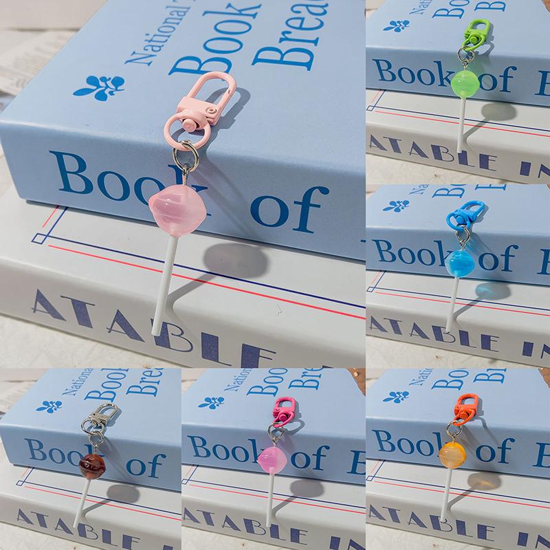 Милый брелок в виде леденца из смолы, мини 3D имитация еды, брелоки для ключей для женщин, девочек, подвеска для сумочки, DIY детские ювелирные изделия, подарки