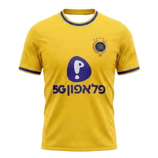 Летняя футболка Maccabi Tel Aviv Домашняя, с принтом, унисекс, 2026-27, спортивная, быстросохнущая, дышащая, повседневная, для семьи, детская