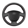 Черный противоскользящий чехол на руль из искусственной кожи, сшитый вручную для Lada Granta 2011 2012 2013 2014 2015 2016 2017 2018