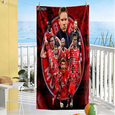 Bayern Munich Beach Towel Super Soft Microfiber Quickdry Fabric Comfortable Lightweight Perfect for Traveling Yoga Camping and Swimming
