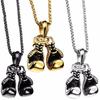 Necklace Zinc Zinc Zinc Alloy Rear View Mirror Hanging Car Interior Ornaments Car Pendant Metal Boxing Gloves