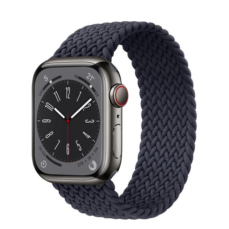 Ремешок для Apple Watch, ремешок 44 мм, 40 мм, 45 мм, 41 мм, 49 мм, 38 мм, 42 мм, эластичный плетеный браслет-петля соло, iwatch series 7 se 3 6 8 ultra