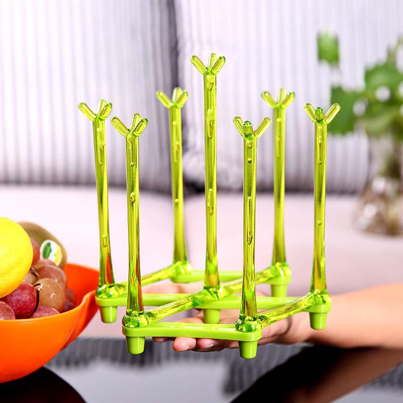 Семь чашек, складная домашняя стеклянная подставка для чашек, кружка для воды, органайзер для сушки и сушки, держатель для слива, подставка