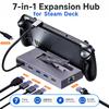 7-в-1 USB-C хаб-док-станция с M.2 SSD для Steam Deck, Nintendo Switch, 4K60Hz, Gigabit LAN, 100W PD зарядка
