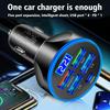 4 Port USB LED Display Car Charger Type C PD 250W Fast Charging Adapter For Samsung IPhone Note Multi-port Car Charg Z8O2