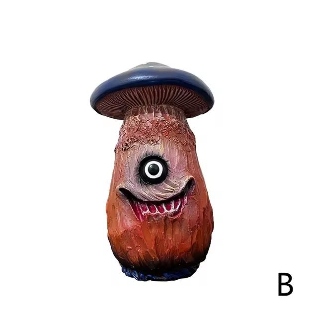Хэллоуин Креативный Скелет Гриб Скульптура Монстр Резиновые Изделия Маленькие Статуэтки Домашний Сад Офис Рабочего Стола Украшения Подарки