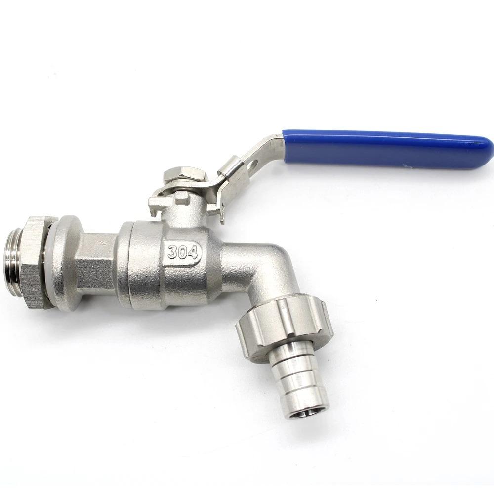 1/2" 3/4" 1" BSP Наружная резьба к штуцеру шланга Шаровой кран из нержавеющей стали 304 Водопроводный кран для дома, сада, улицы, антифриз