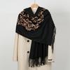 Autumn and Winter New Hot-selling High-quality Embroidered Imitation Cashmere Fashion Scarf Women's Versatile Decorative Warm Fringed Long Towel