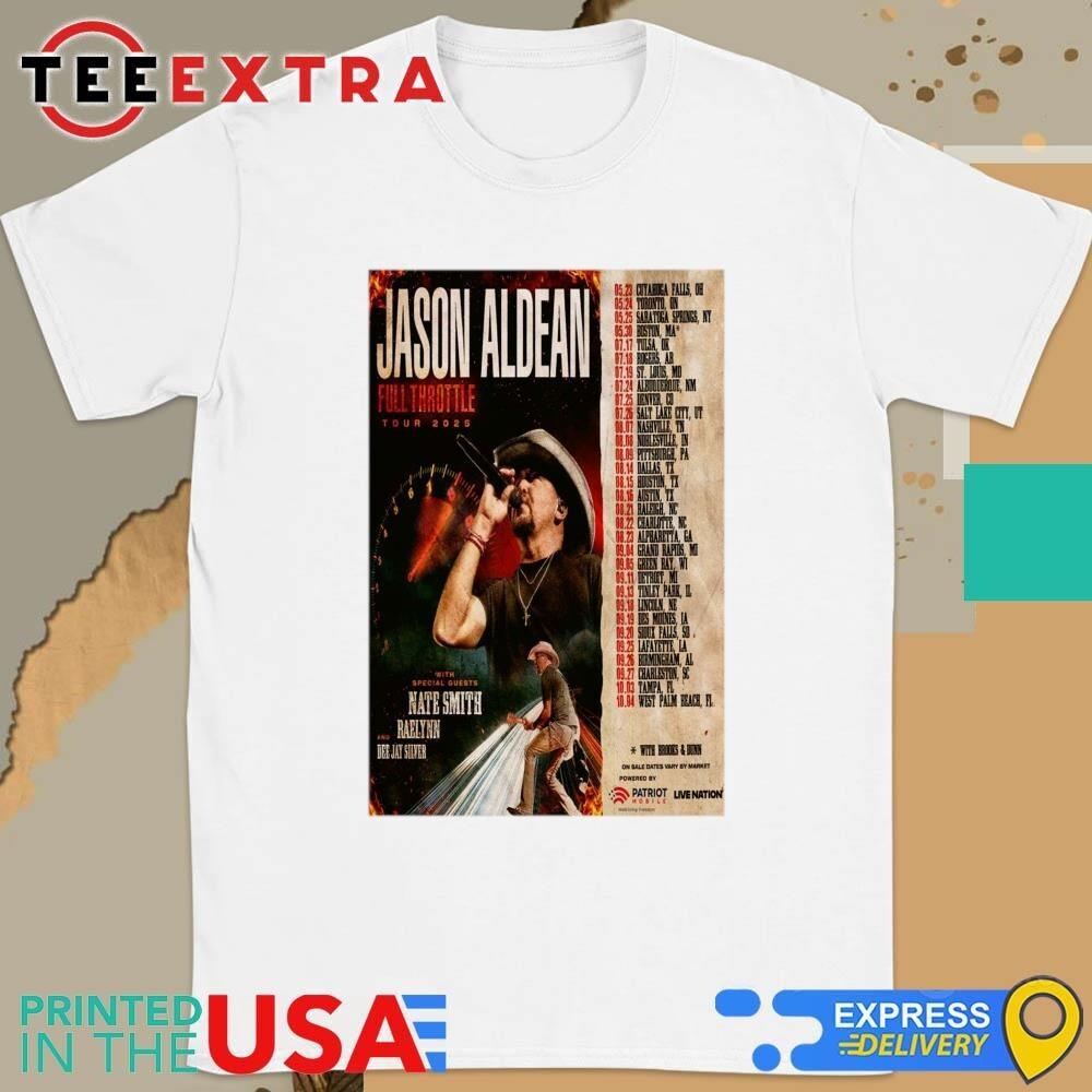 Jason Aldean Fall Throttle Tour 2026 Shirt S-5XL Multicolor Fan Gift Shirt