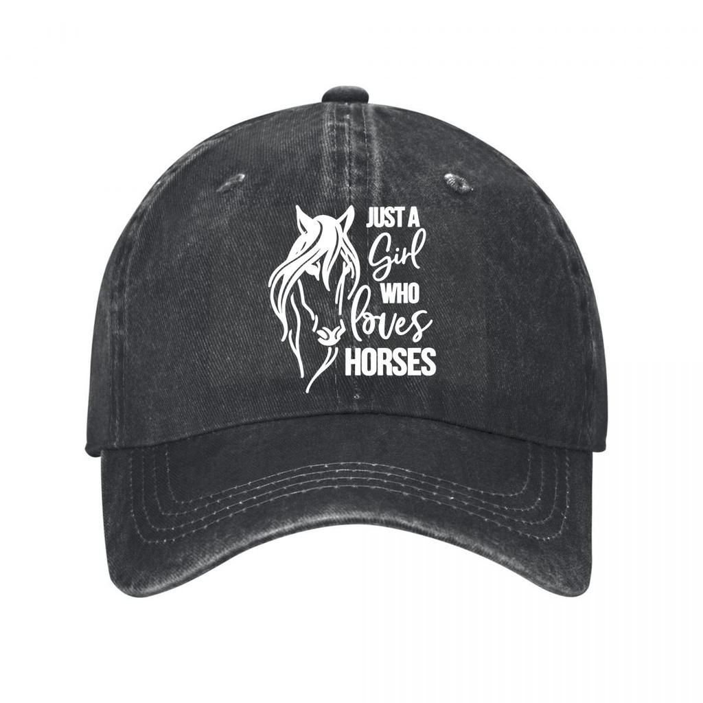 Horse Lover Baseball Cap New Vintage Washed Cotton Baseball Cap Parent Kids Sun Hats