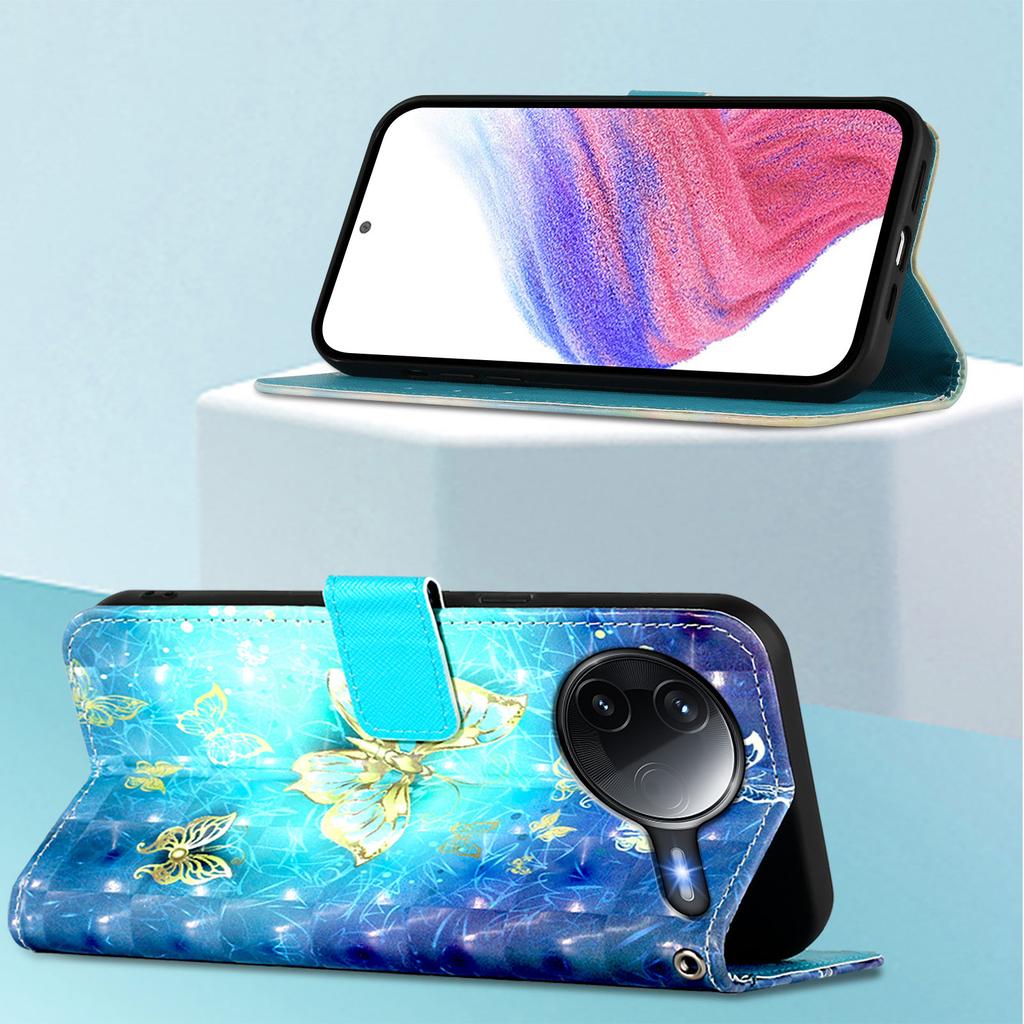 Для Xiaomi Poco F7 Ultra 5G/Xiaomi Redmi K80 5G/Xiaomi Redmi K80 Pro 5G/Xiaomi Poco F7 Pro 5G Кожаный чехол С печатью рисунка Кошелек Подставка Мобильный чехол