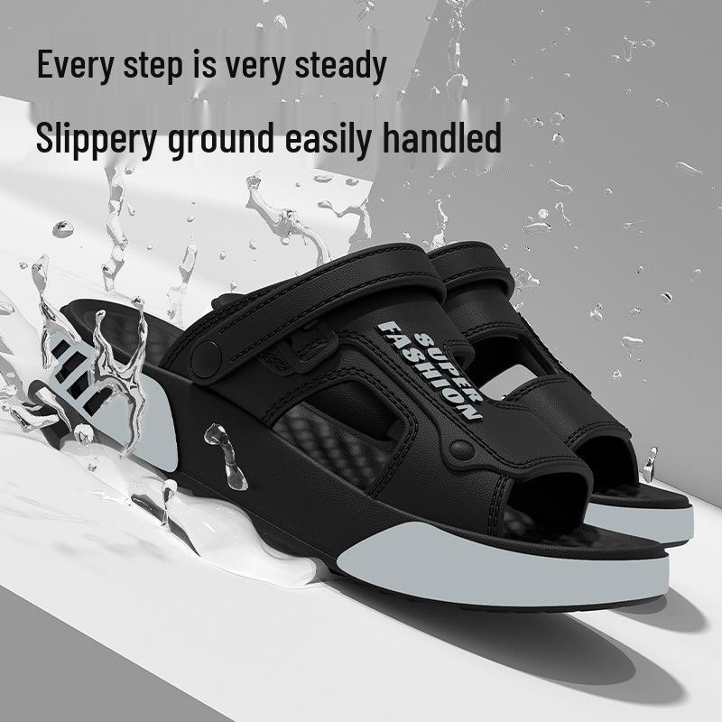 Мужские летние сандалии для вождения 2025: Износостойкая, Мягкая подошва, Двусторонняя, Нескользящая Повседневная обувь