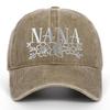 Стильная вышитая washed бейсболка Nana: Универсальная, стильная, регулируемая панама для защиты от солнца