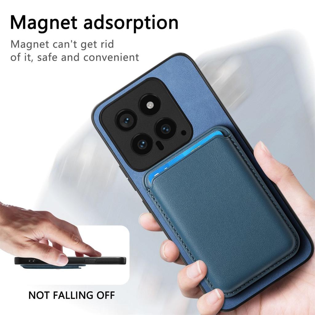 Чехол для мобильного телефона Xiaomi Mi 15pro - это всесторонний чехол из гладкой кожи с карманом для магнитной карты Note14, простой защитный чехол для Redmi K80.