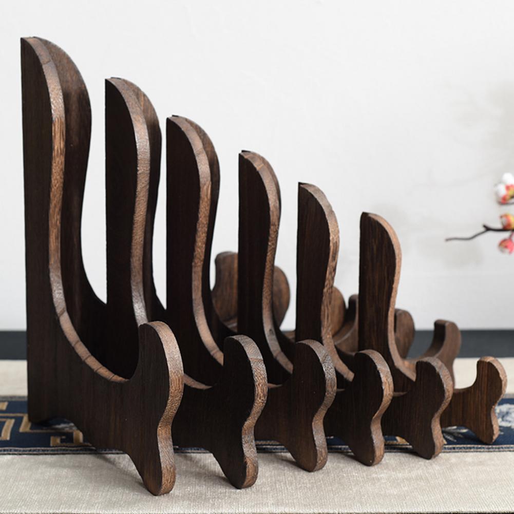 Практичная стойка для хранения, деревянная стойка для показа, изогнутый дизайн, складная тарелка, подставка для хранения чая пуэр