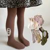 Warm Knitted Girls Pantyhose Spring Autumn Cotton Baby Tights Heart Flower Girls Leggings Kids Children Tights