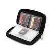 1PC 22 Slots Micro SD XD Card Case Protector Holder Wallet Black SD Memory Card Storage Carrying Zipper Pouch Case