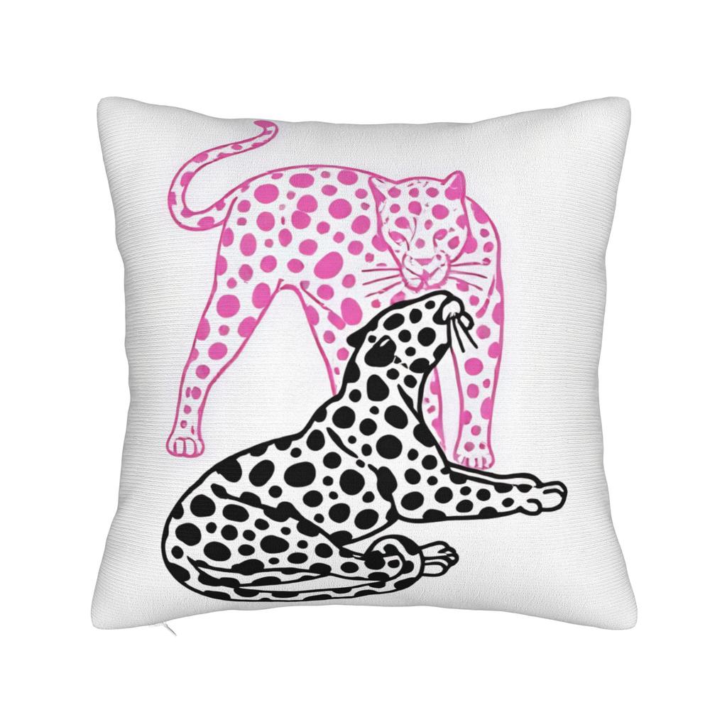 Pillow Cover Pink Black Leopard Duo Lying Sitting Morden Pillow Case For Chair Sofa Home Decor Pillowcases
