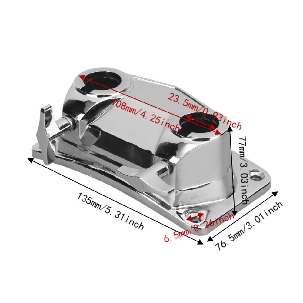 Silver Drum Mounting Bracket Metal Mount Bracket Sturdy Bass Drum Bracket Drum Set Accessory