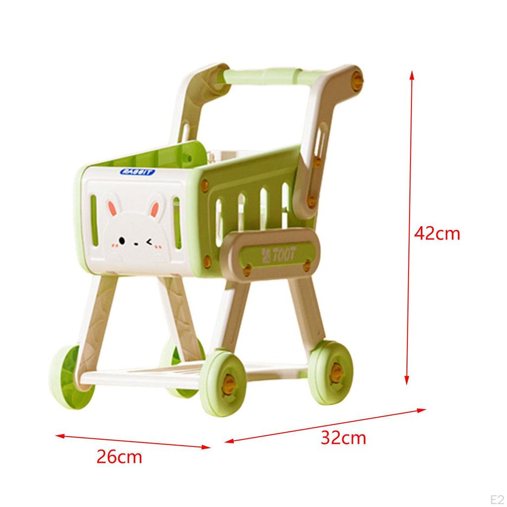 Kids Shopping Cart Pretend Grocery Supermarket Toy Interactive Early Learing Role Playing