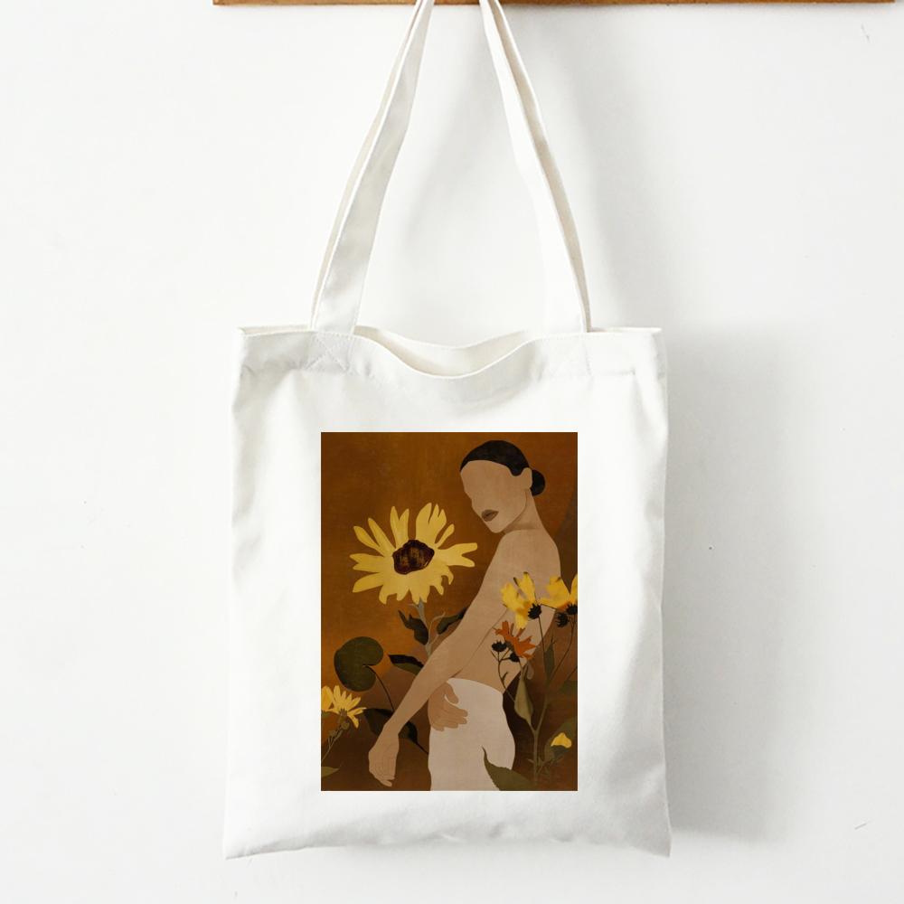 Harajuku Punk Vintage Y2k Эстетическая женская сумка с принтом Vaporwave Art Grunge School Bag Эстетичная холщовая сумка Большая вместительная сумка-шоппер